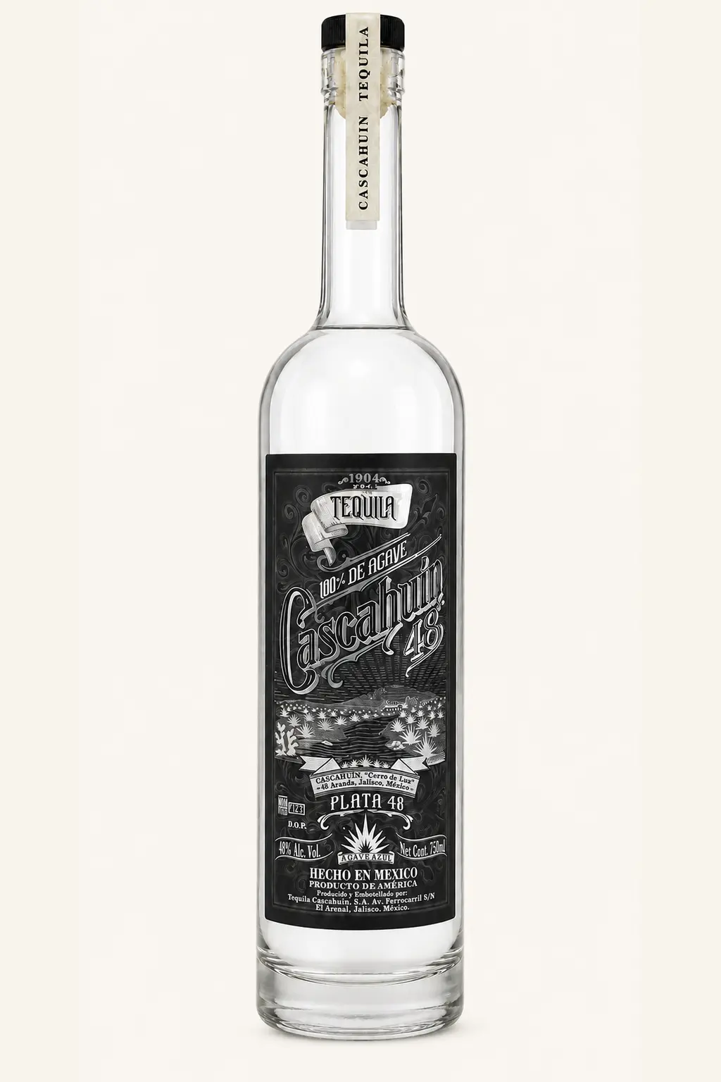 Cascahuín Plata 48 official product bottle